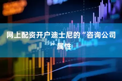 网上配资开户迪士尼的“咨询公司”属性