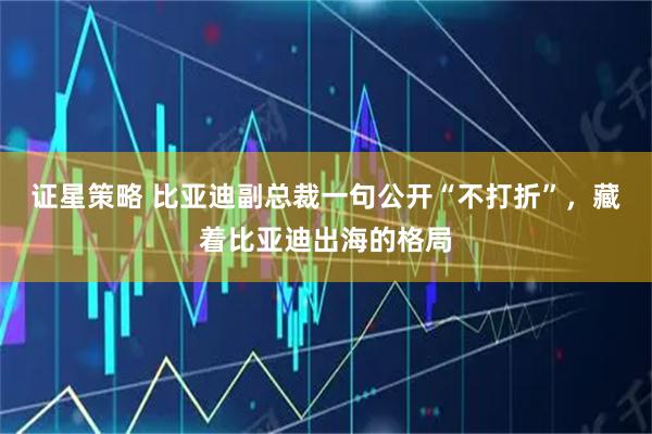 证星策略 比亚迪副总裁一句公开“不打折”，藏着比亚迪出海的格局